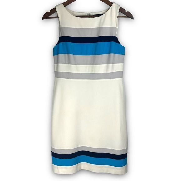 White House Black Market Dresses & Skirts - White House‎ Black Market Multicolor Striped Sleeveless Sheath Dress Size 2